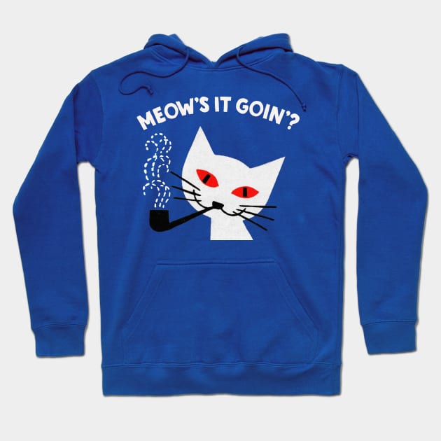 Meow's It Goin'? // Cute cat lover design Hoodie by CultOfRomance